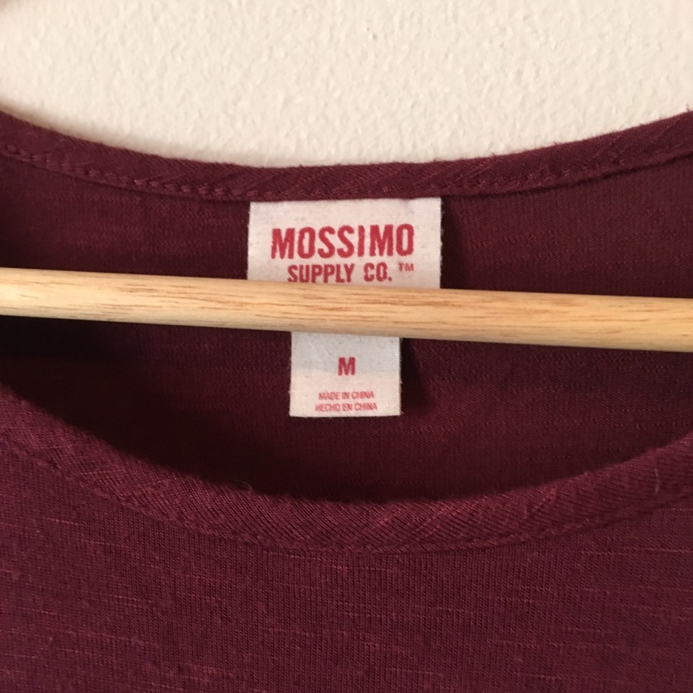 SOLD Mossimo • Burgundy crew neck tee - Picture 4 of 5